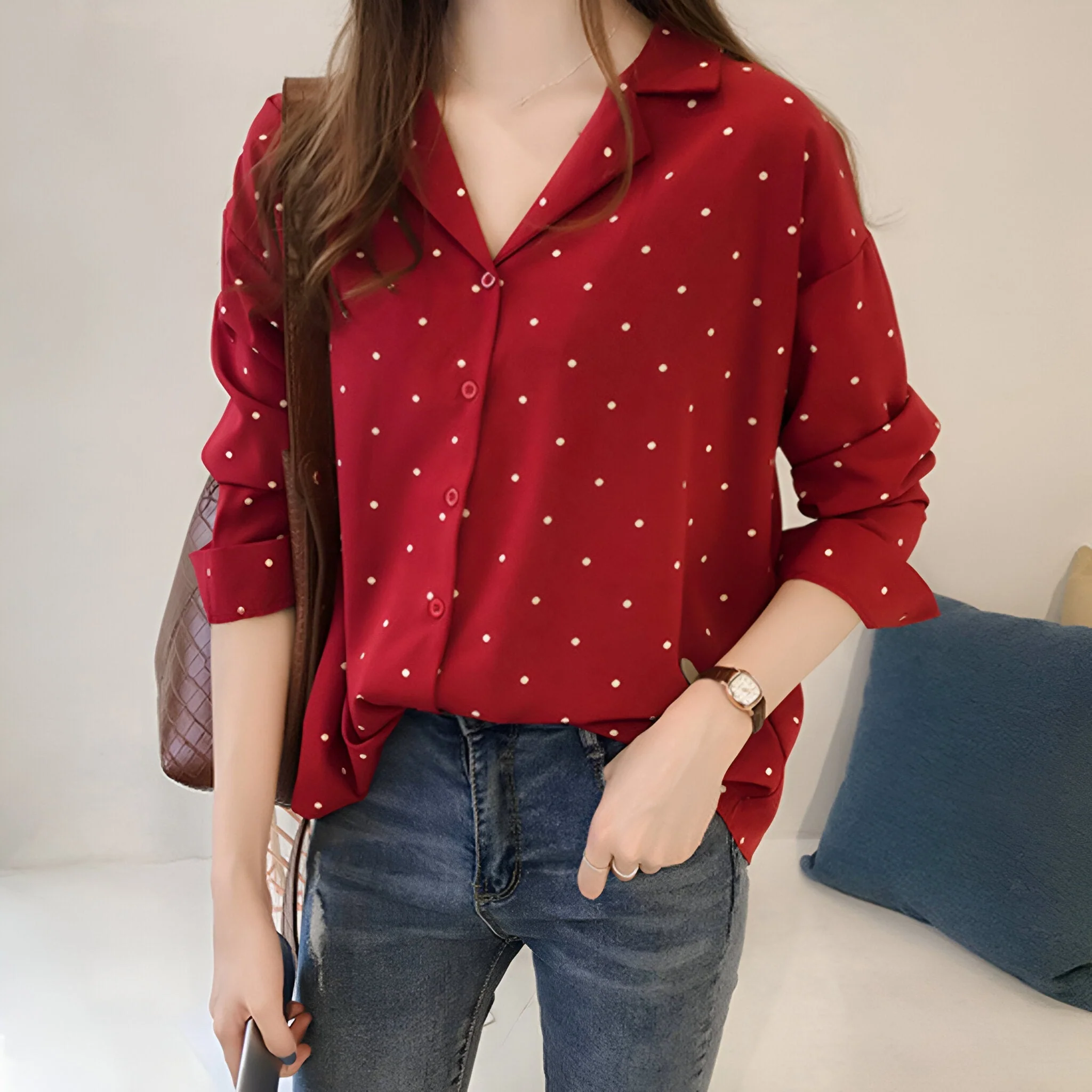 Clivia - Blouse met Stippen voor Dames - Image 3