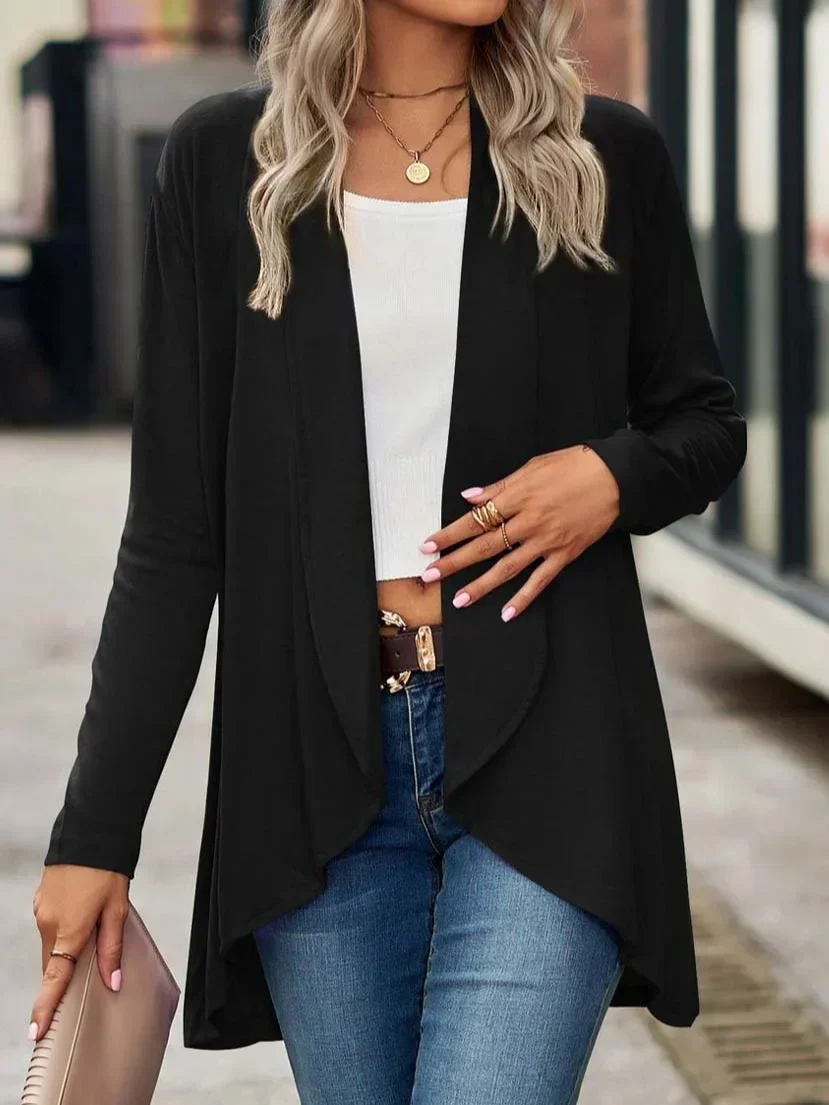 Dames Casual Basic Vest Cardigan – Lange mouwen, voor dagelijks gebruik