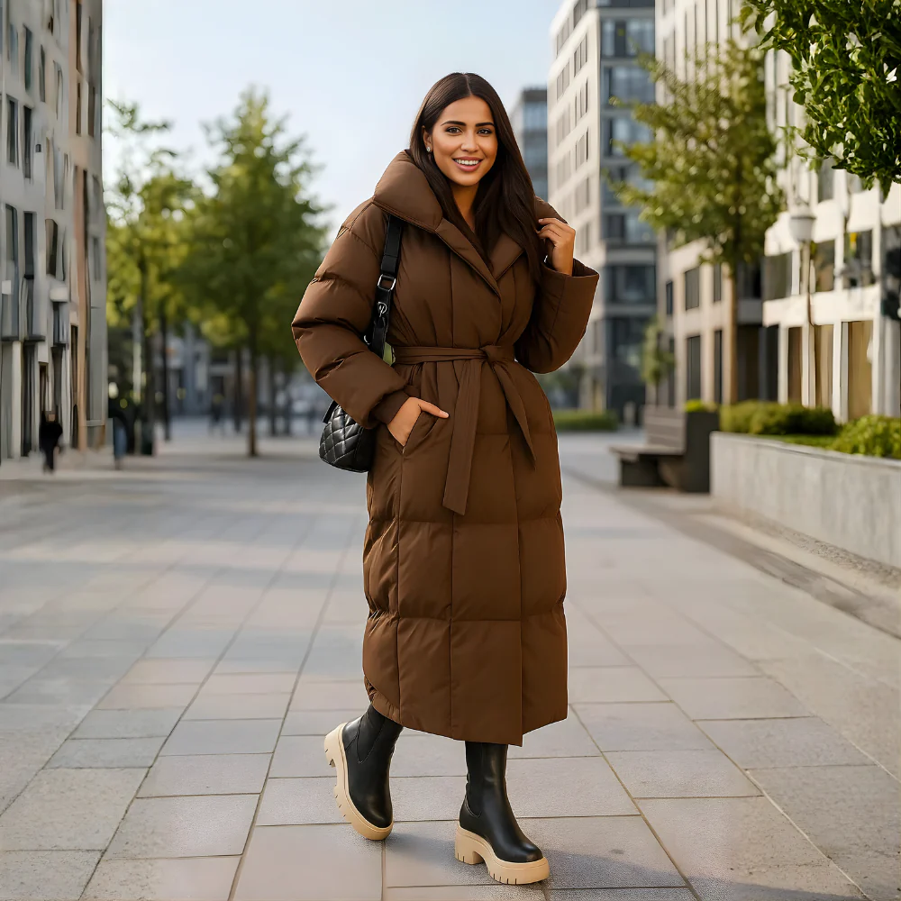 Winterjas Dames | Gewatteerd & Taille-riem - Image 3