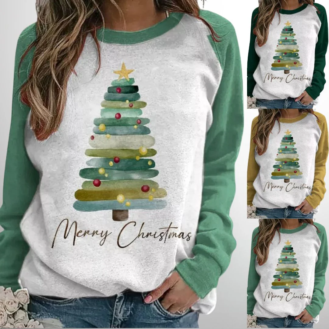 Dames Gebreide Kersttrui – Effen, Feestelijk voor de Winter - Image 4