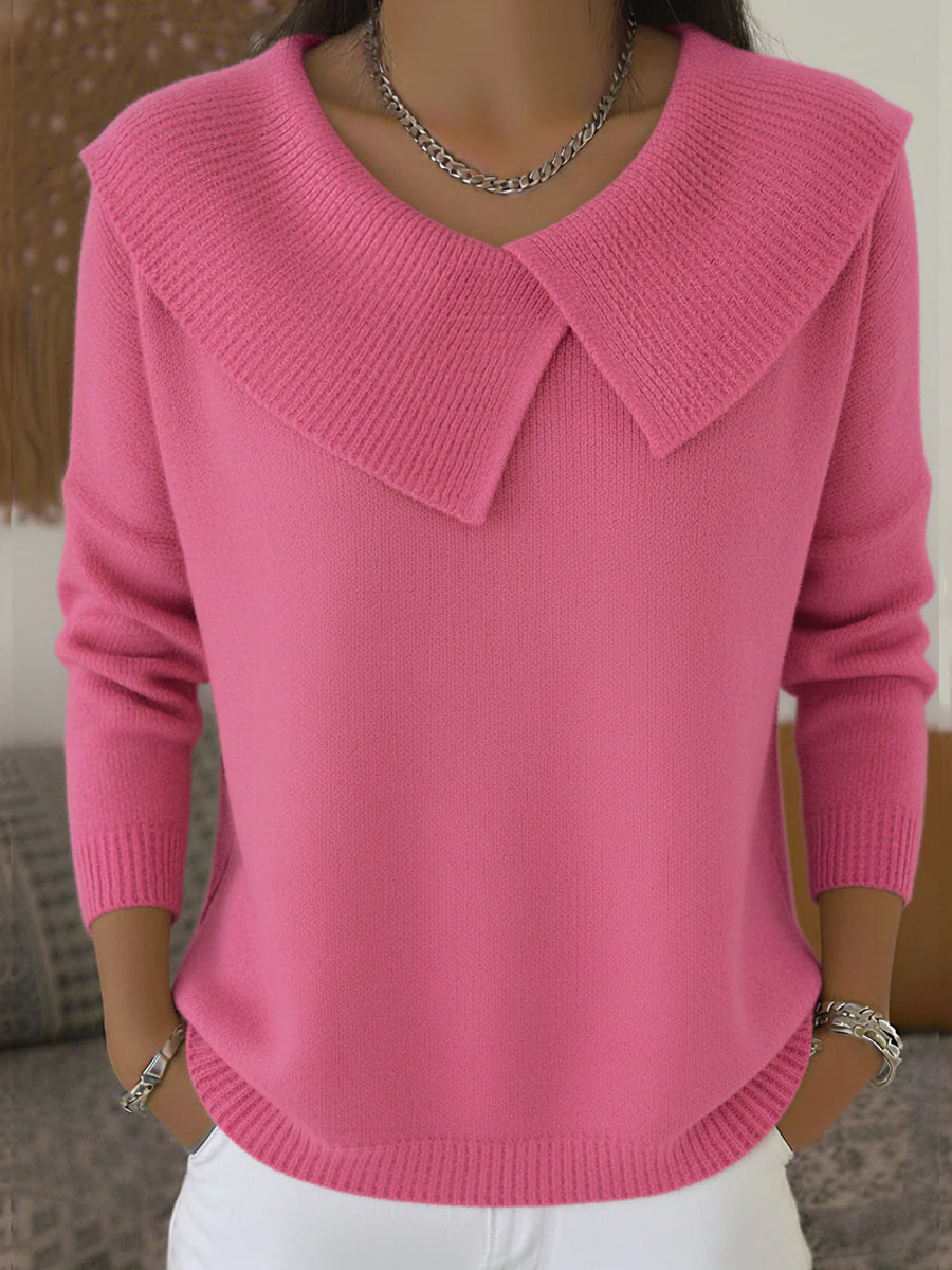 Dames Gebreide Trui – Warm, Zachte Kraag, Casual voor Herfst en Winter - Image 2