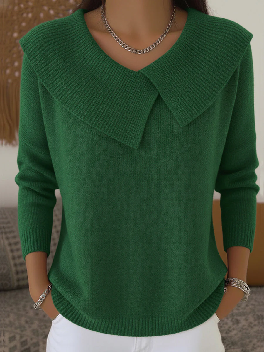 Dames Gebreide Trui – Warm, Zachte Kraag, Casual voor Herfst en Winter - Image 3