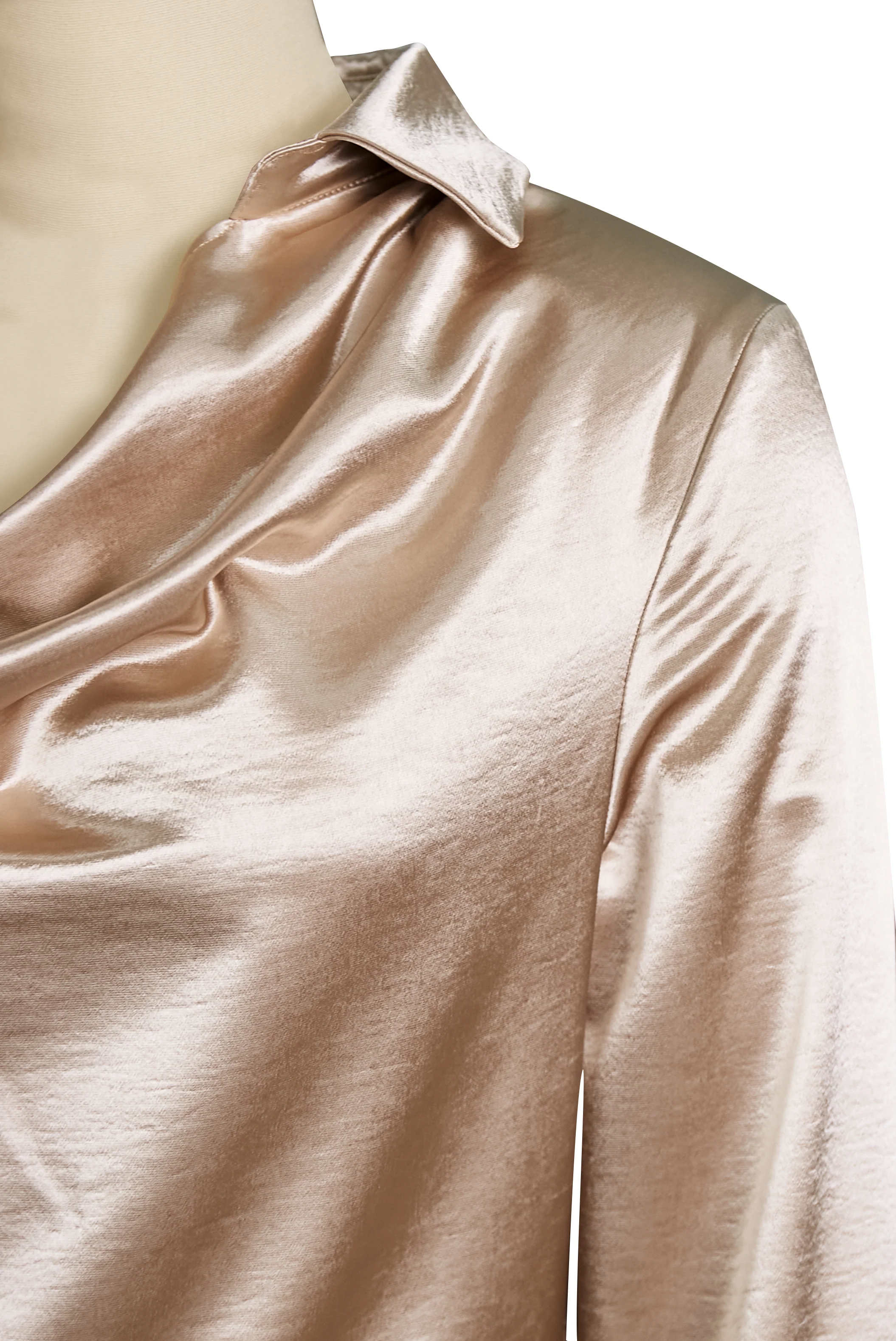 Dames Getailleerde Blouse – Met Draped Halslijn, Geschikt voor Werk en Dagelijks Gebruik - Image 11