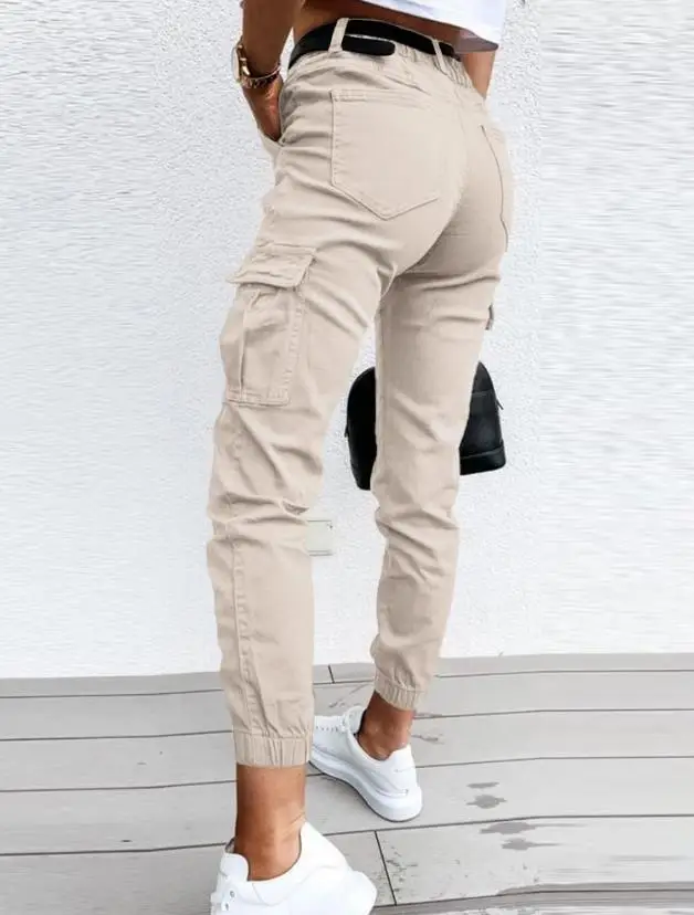 Dames Hoge Taille Cargo Broek – Met Cargozakken, Casual Streetwear - Image 4