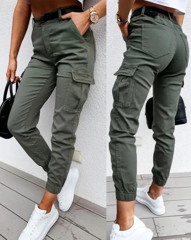 Dames Hoge Taille Cargo Broek – Met Cargozakken, Casual Streetwear - Image 5