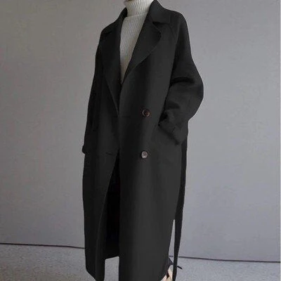 Dames Lange Trenchcoat met Riem – Waterafstotend, Perfect voor Herfst en Winter - Image 5