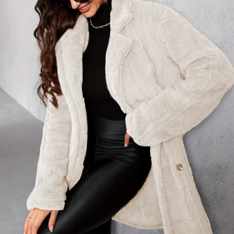 Dames Oversized Fleecejas – Zwart, Warm en Comfortabel voor Casual en Herfstgebruik - Image 6