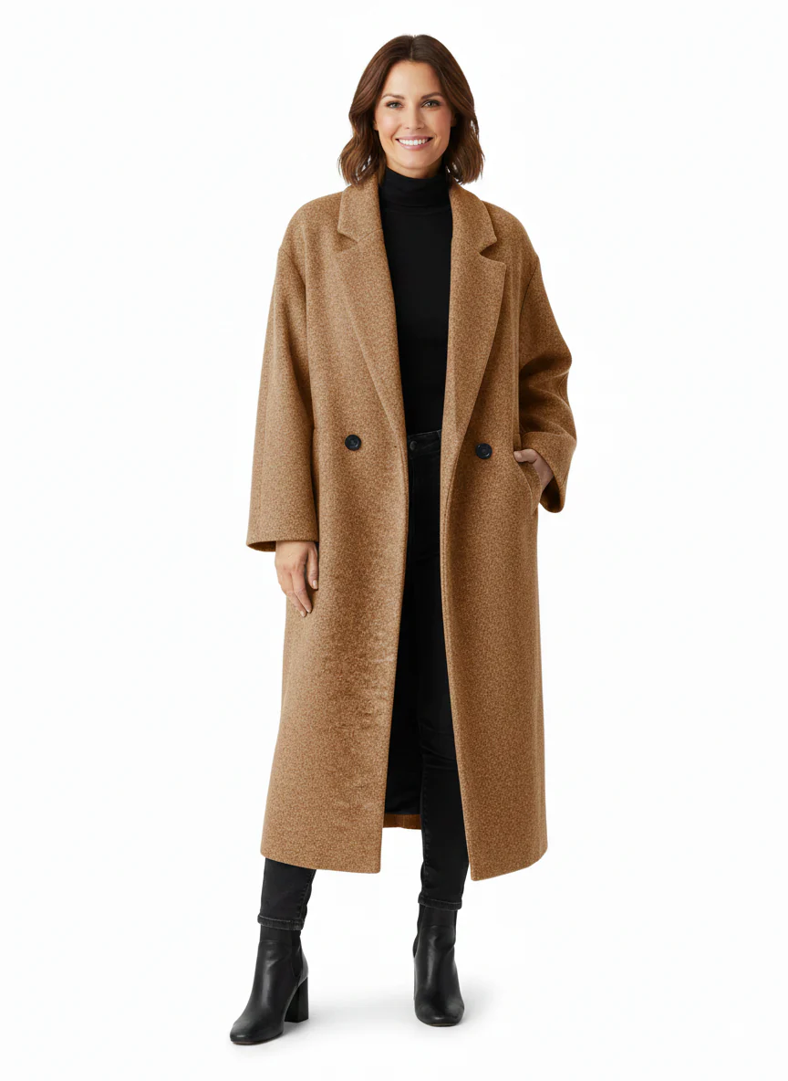 Dames Oversized Wintermantel – Lange Blazerlook, Ideaal voor Herfst en Winter - Image 3