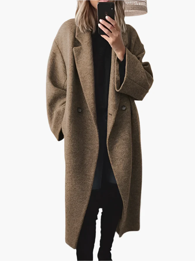 Dames Oversized Wintermantel – Lange Blazerlook, Ideaal voor Herfst en Winter - Image 5