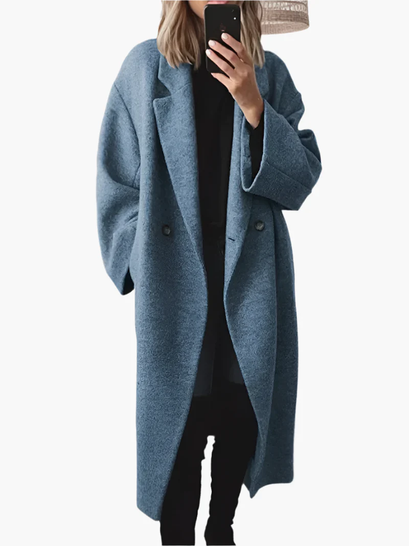 Dames Oversized Wintermantel – Lange Blazerlook, Ideaal voor Herfst en Winter - Image 6