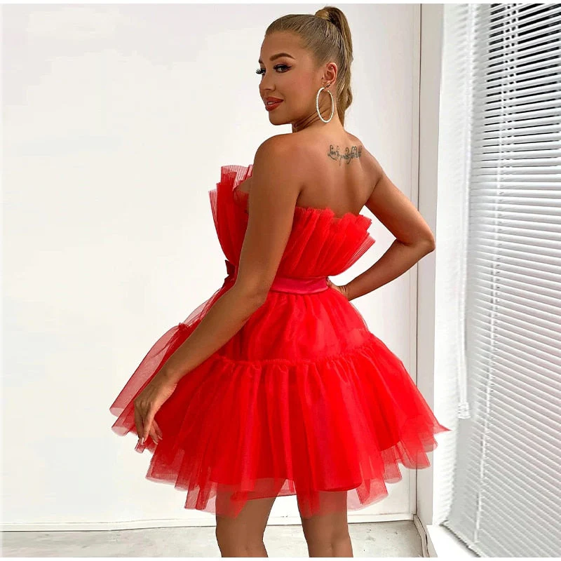 Dames Tulle Jurk – Feestelijk, Getailleerd, Geschikt voor Avondkleding - Image 17