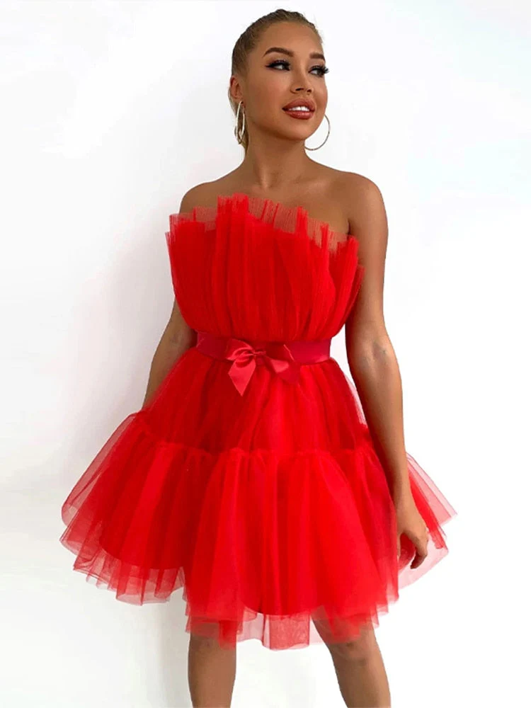 Dames Tulle Jurk – Feestelijk, Getailleerd, Geschikt voor Avondkleding - Image 18