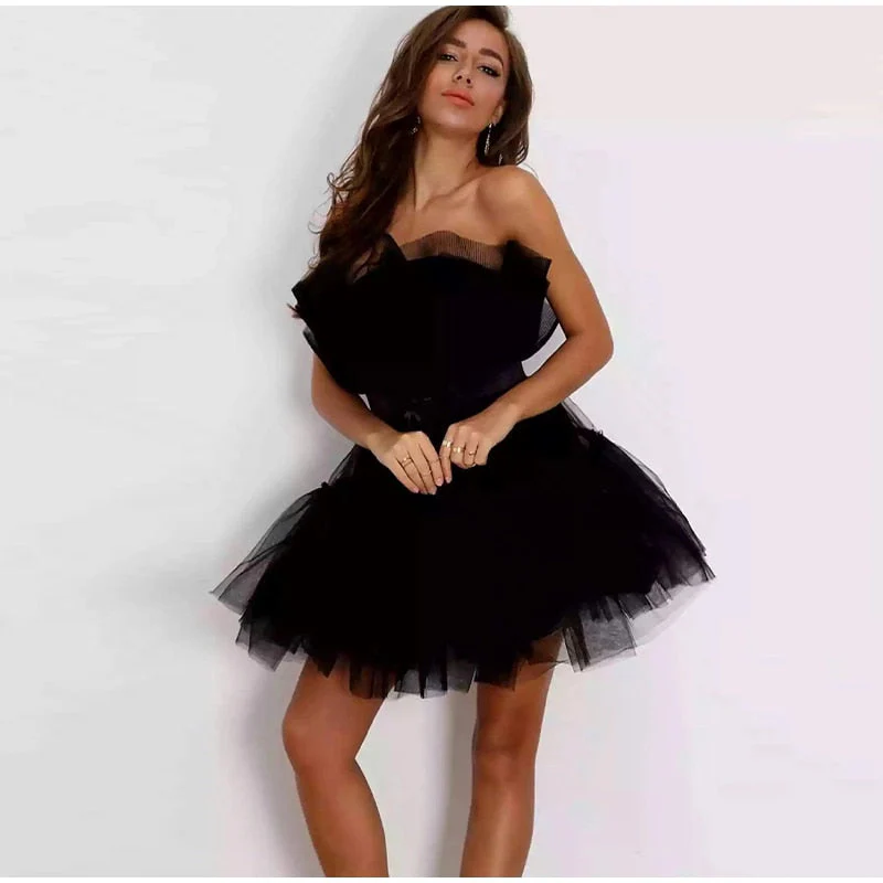 Dames Tulle Jurk – Feestelijk, Getailleerd, Geschikt voor Avondkleding - Image 2