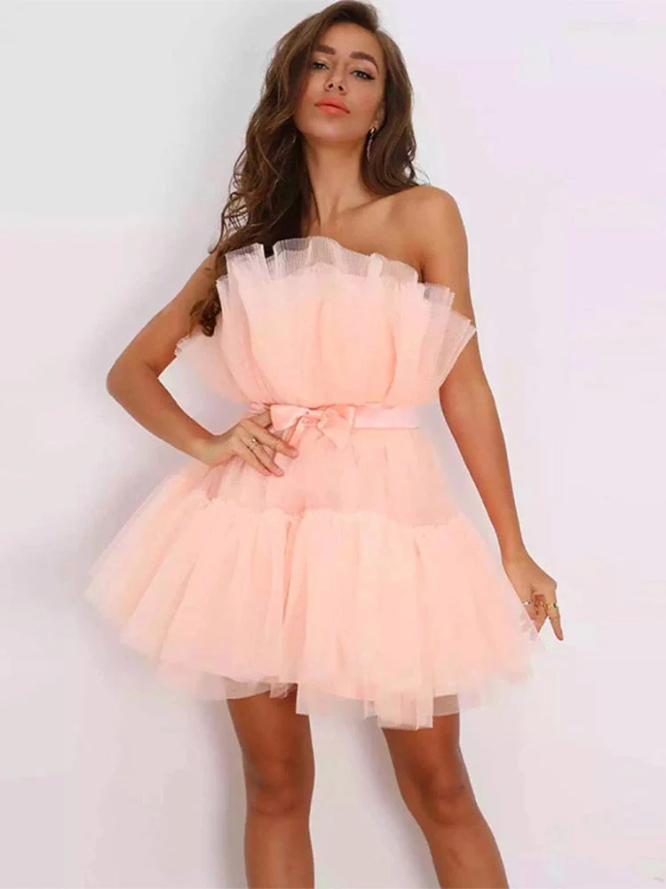 Dames Tulle Jurk – Feestelijk, Getailleerd, Geschikt voor Avondkleding - Image 8