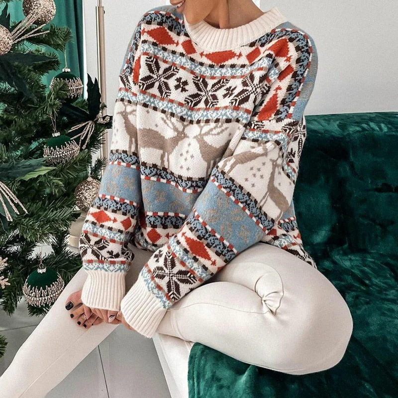Dames Warme Kersttrui – Met Kerstprint, Wintertrui voor Kerstmis, Kerstfeest en Kerstborrel - Image 18