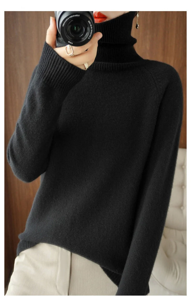 Dames Zachte Coltrui – Warm en Comfortabel, Ideaal voor Herfst en Winter Outfits - Image 2