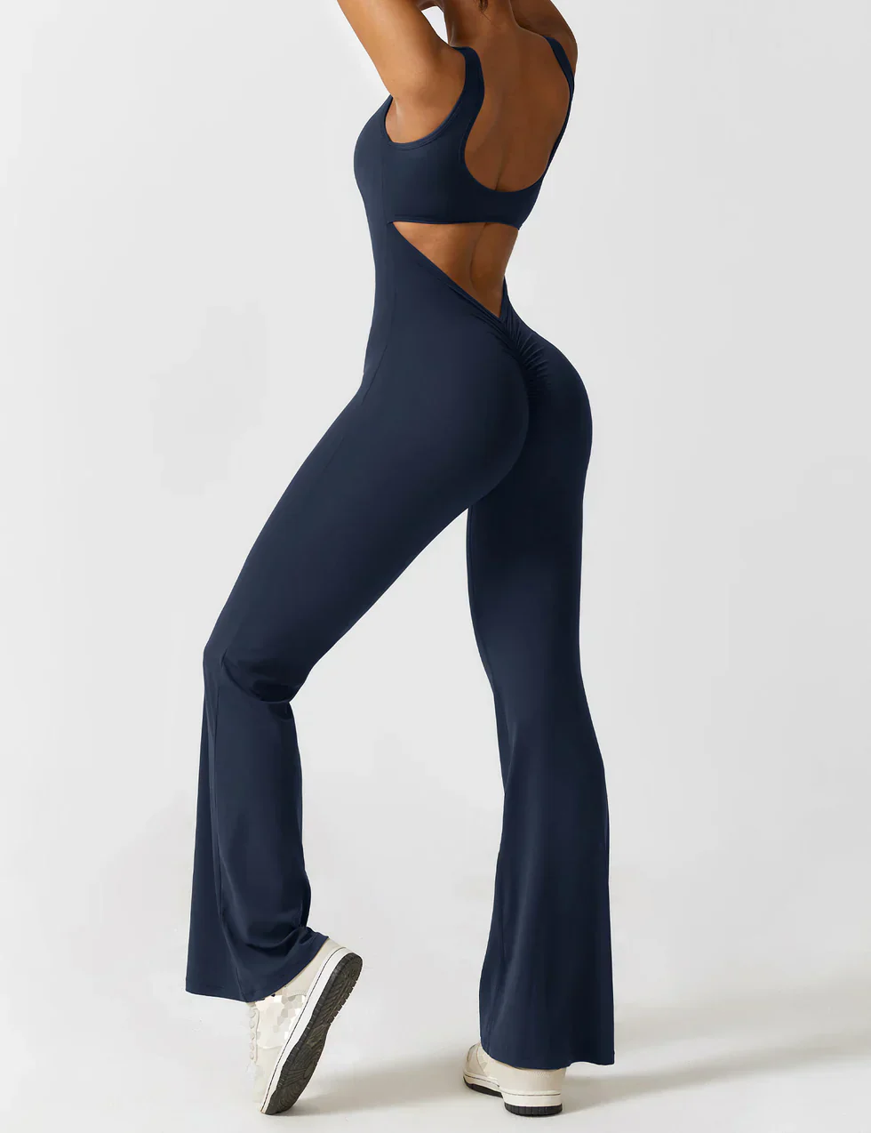 Elena Flared Jumpsuit met V-Rug en Shaping Fit voor Dames - Image 15