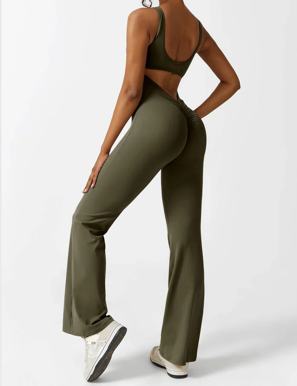 Elena Flared Jumpsuit met V-Rug en Shaping Fit voor Dames - Image 21