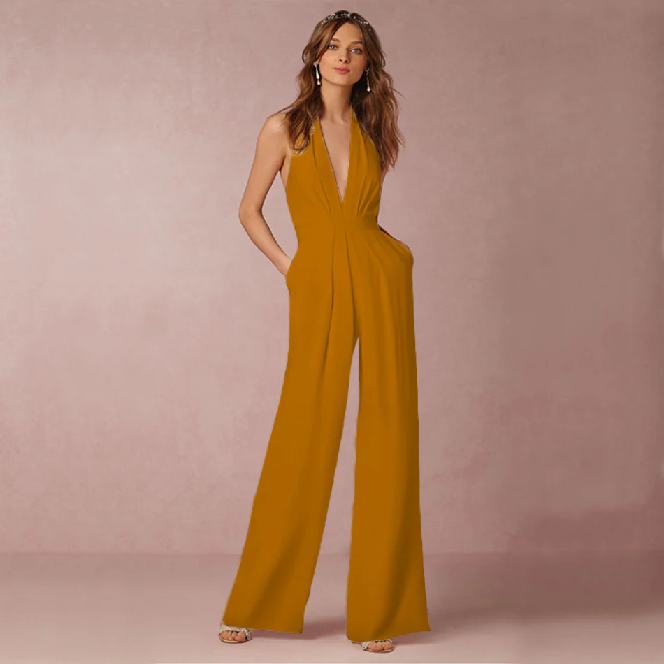 Elina - Wijde Broek Korte Mouwen Jumpsuit - Image 5