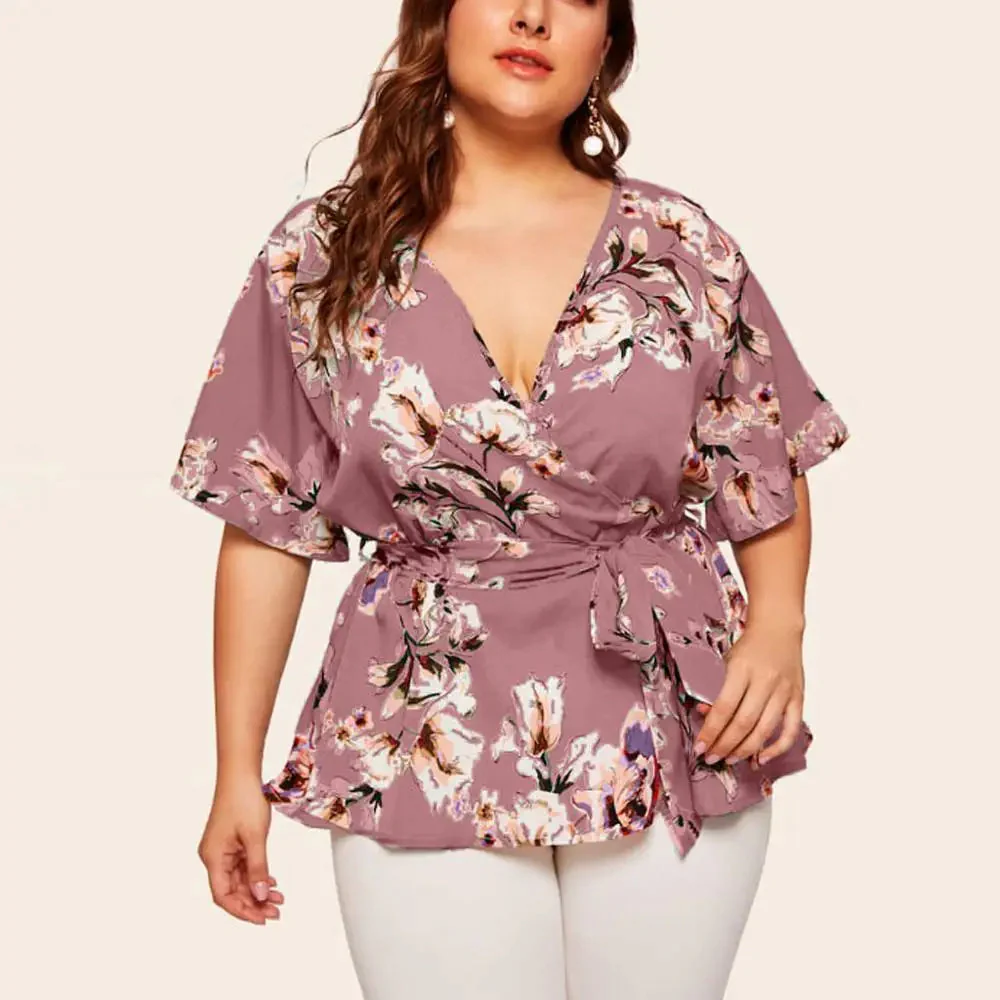 Evelina - Floral Wrap Top - Image 2