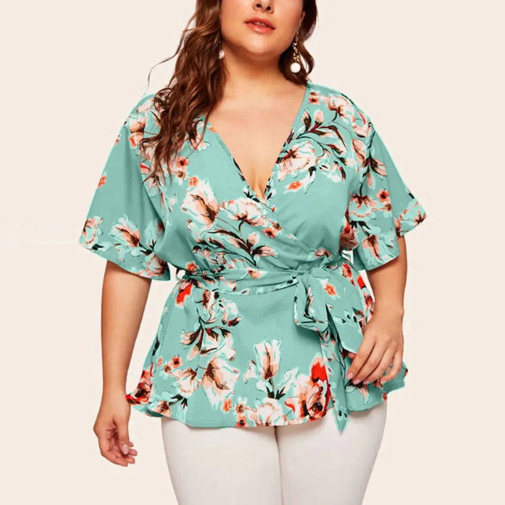 Evelina - Floral Wrap Top - Image 3