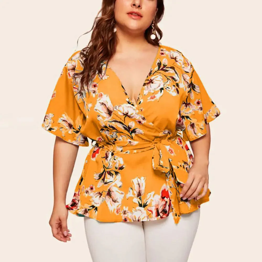 Evelina - Floral Wrap Top - Image 6