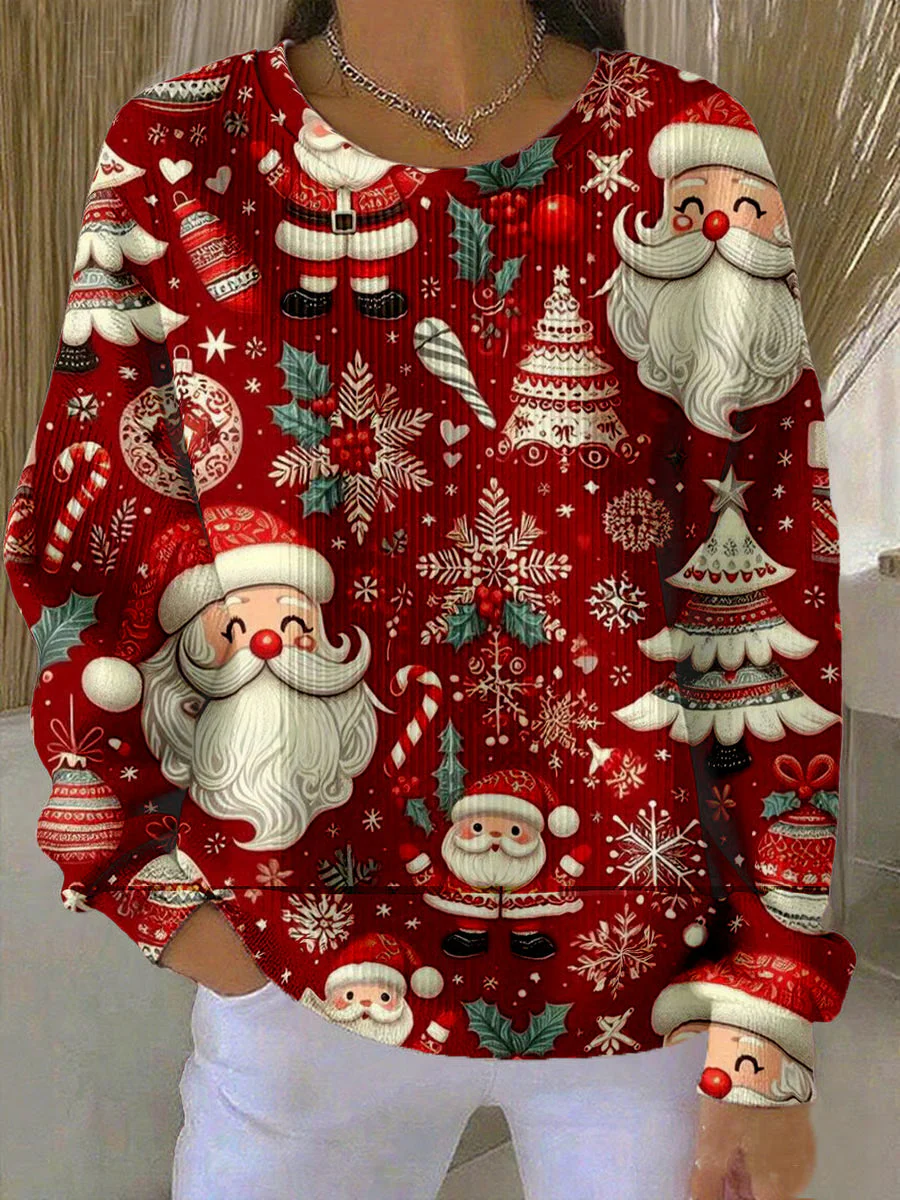 Dames Kersttrui – Gebreid, feestelijk patroon