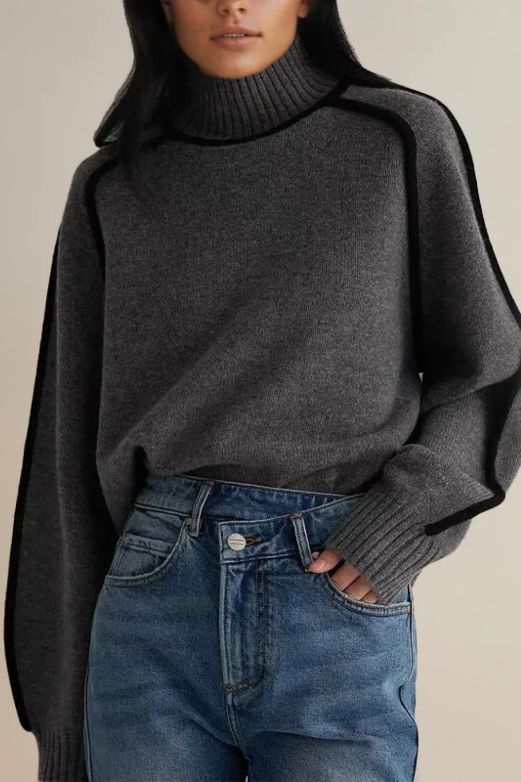 Isabelle - Half Turtleneck Gebreide Trui voor Dames - Image 3