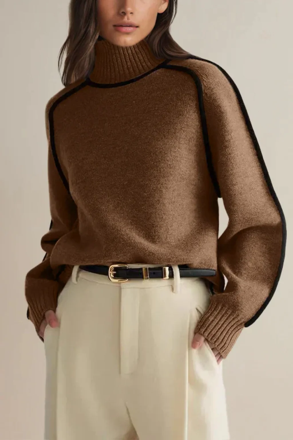Isabelle - Half Turtleneck Gebreide Trui voor Dames - Image 5