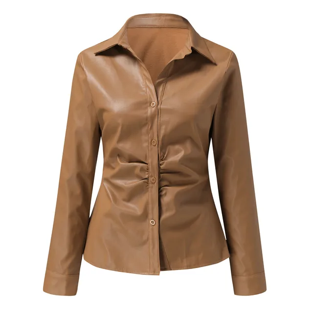 Jorien - Lederen Blouse - Image 2