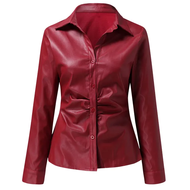 Jorien - Lederen Blouse - Image 3