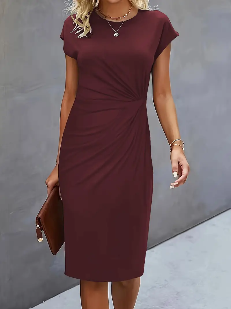 Katrien – Tijdloze Midi Jurk met Flatterend silhouet - Image 17