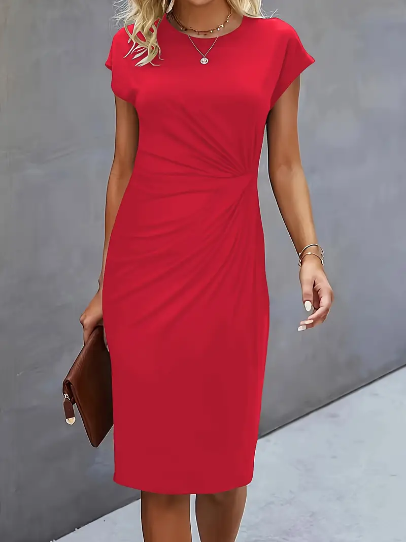 Katrien – Tijdloze Midi Jurk met Flatterend silhouet - Image 3