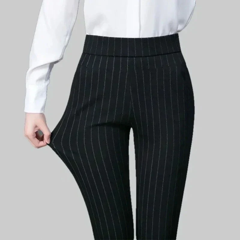Leandra - Stylish Pinstriped Trousers - Image 2