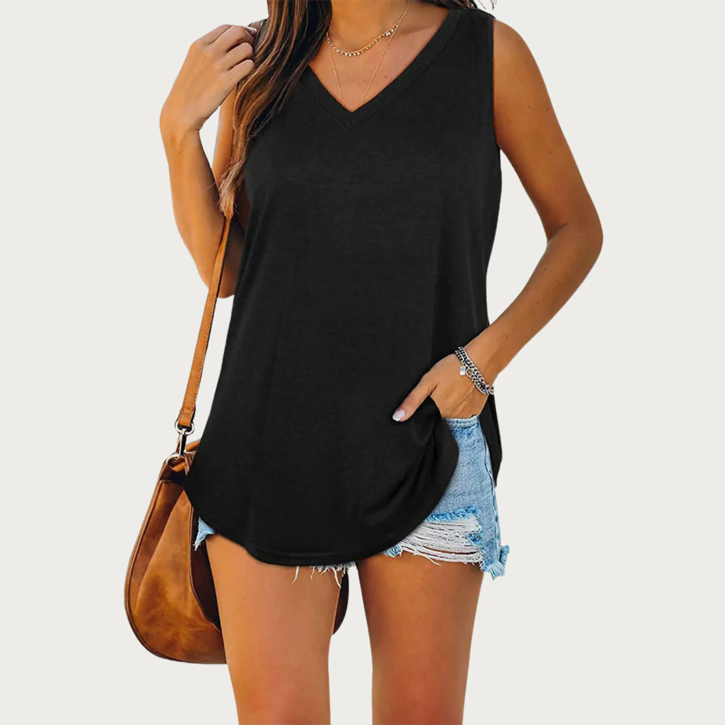 Mireille - Stijlvolle V-hals Tanktop - Image 2