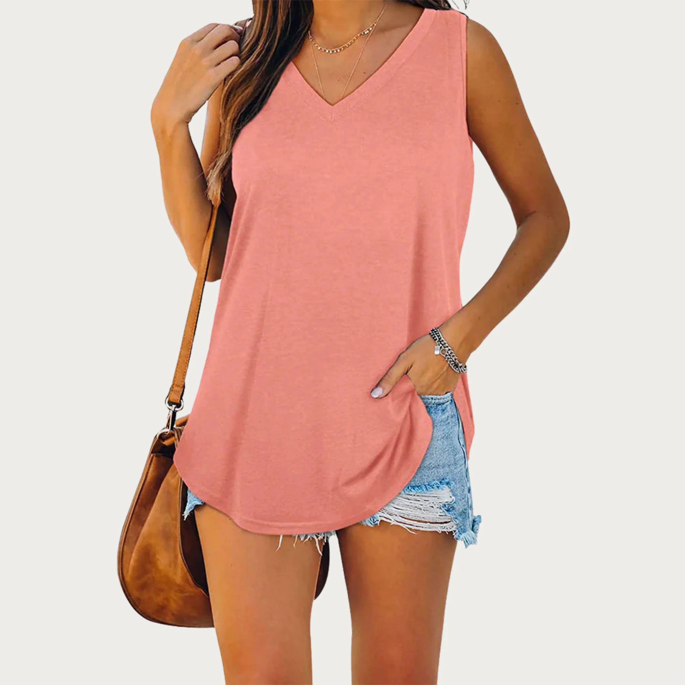 Mireille - Stijlvolle V-hals Tanktop - Image 4