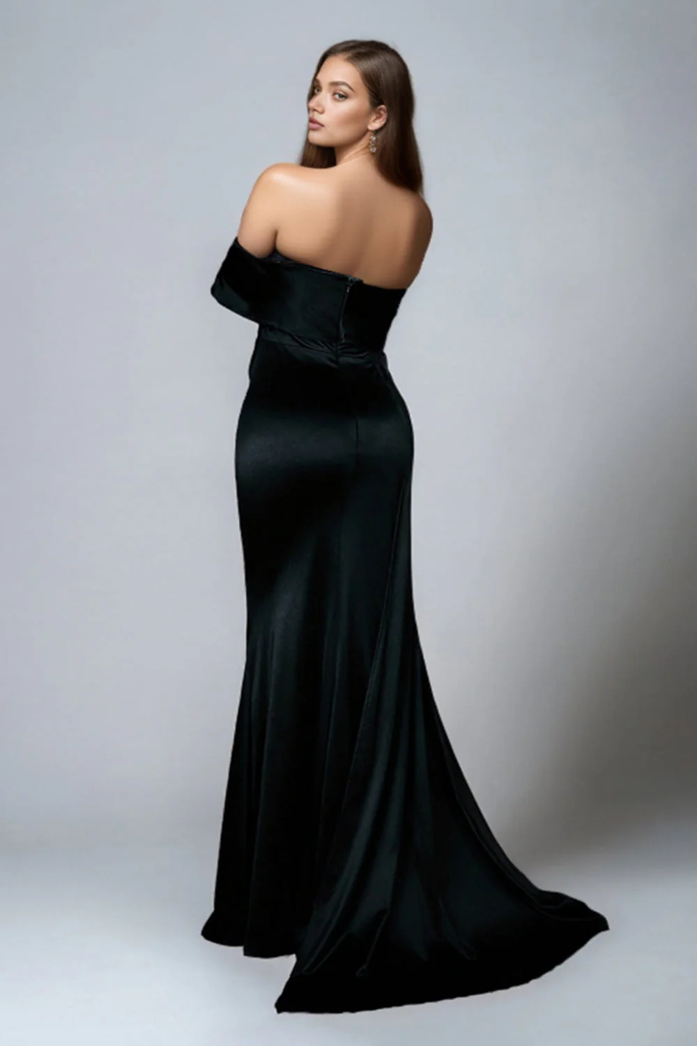 Seraphine - Off-Shoulder Satin Jurk - Image 2