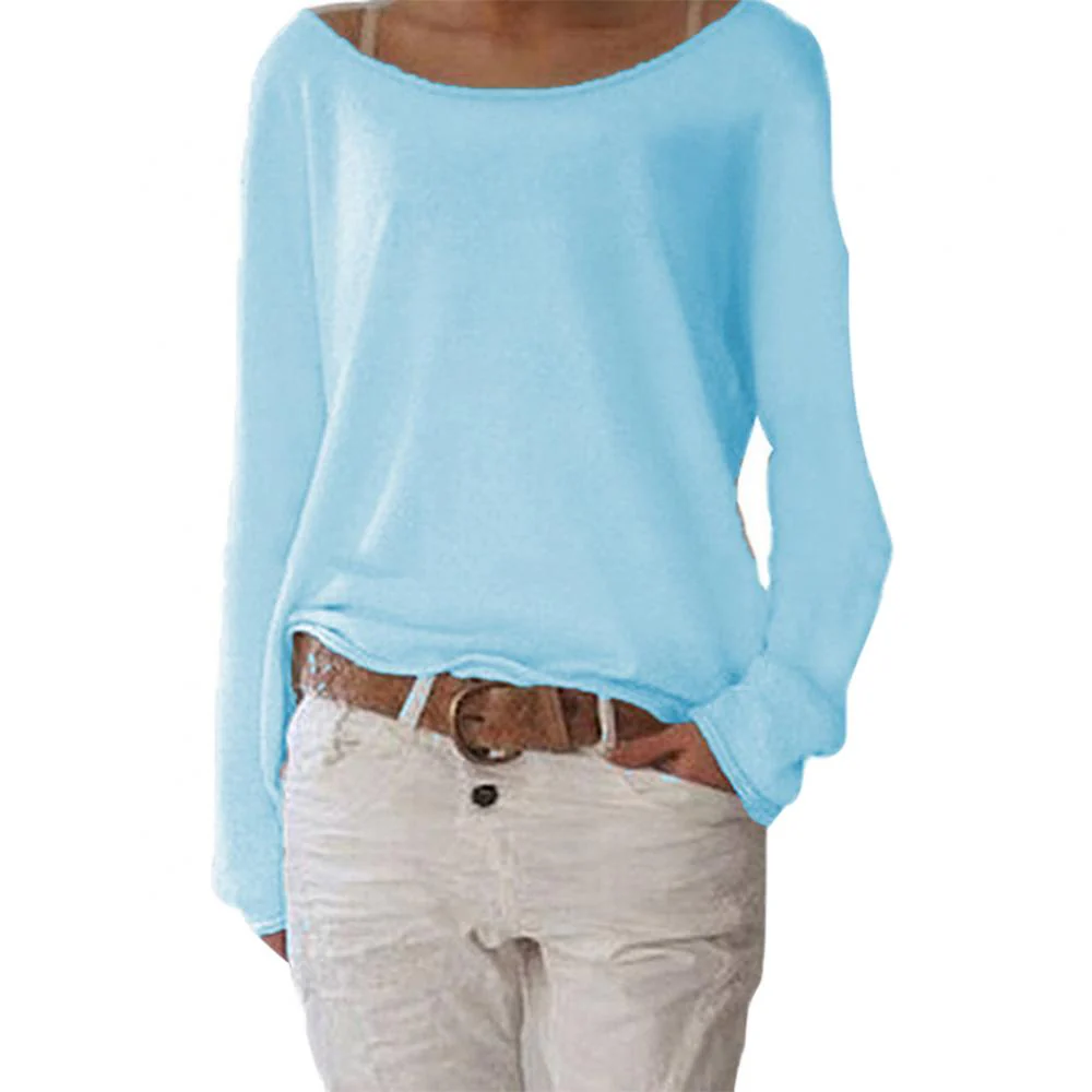 Wijd Uitlopende Hals Dames Top – Casual Comfortabele Stijl voor Elke Gelegenheid - Image 6